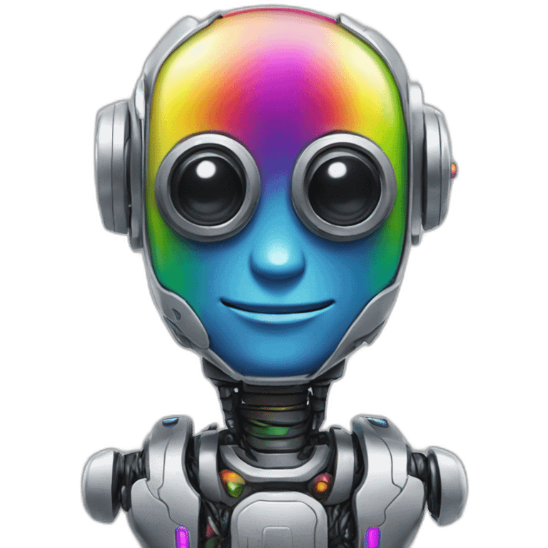 rainbow robot emoji