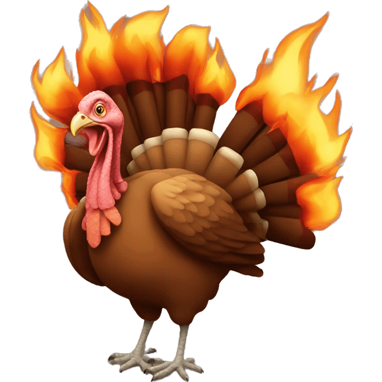 Flaming turkey emoji