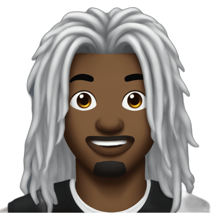 Jimmy butler with long black goth hair and piercings emoji