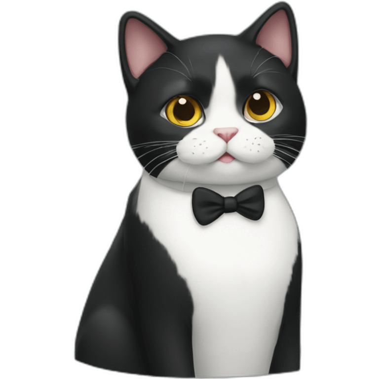 Tuxedo cat emoji