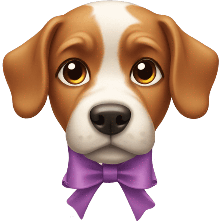 dog with bow emoji