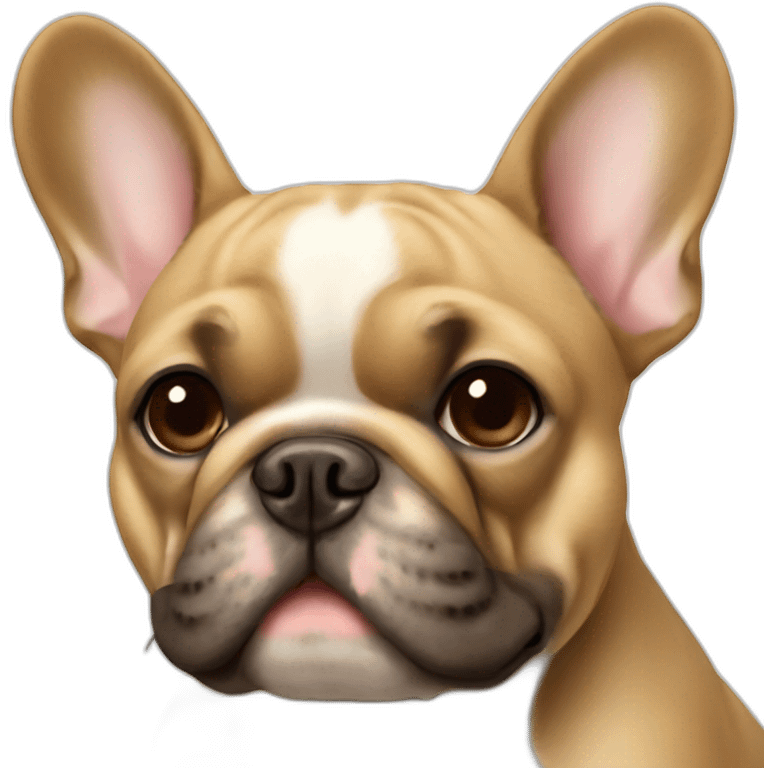 French bulldog light brown emoji