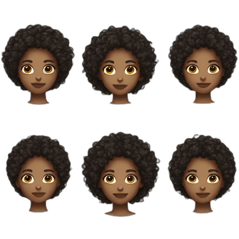 black man on curly lightskin girl emoji