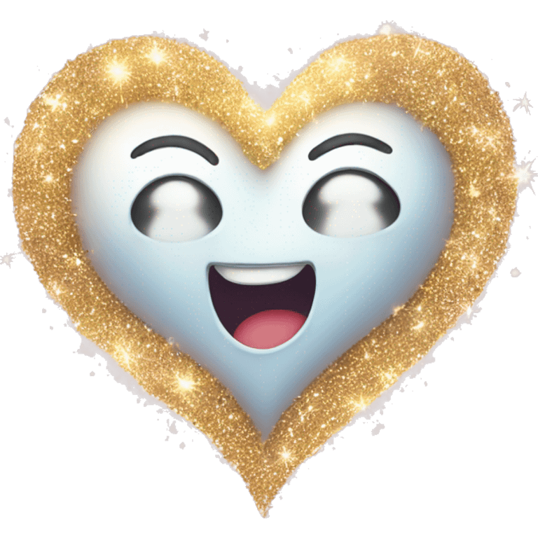 heart surrounded by happy sparkles emoji