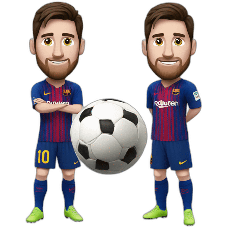 Messi with football emoji