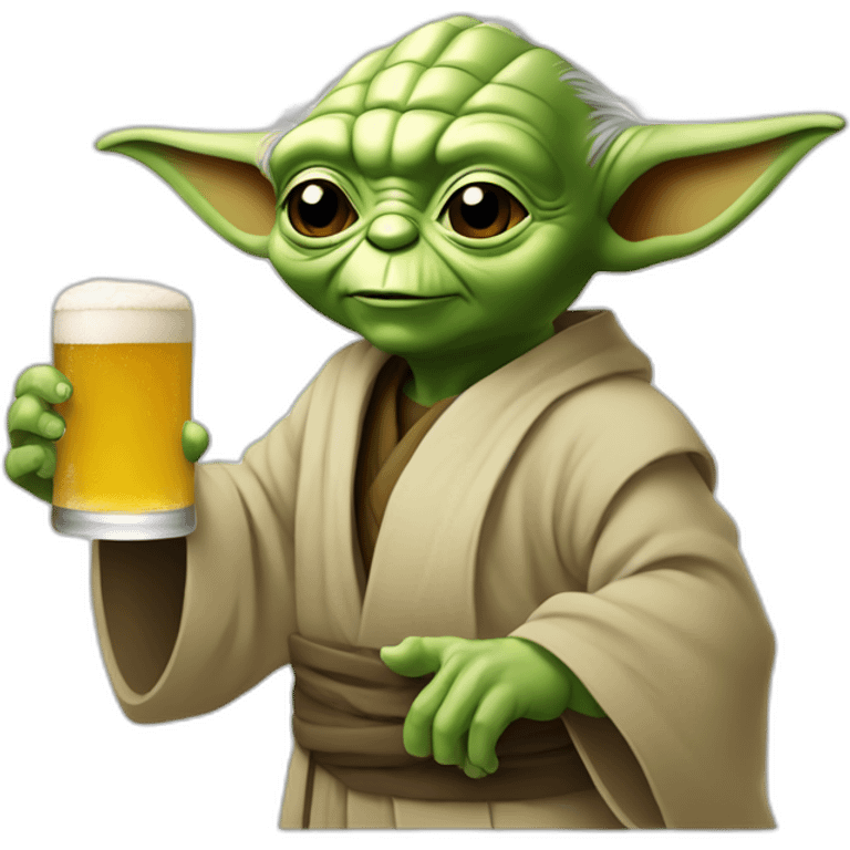 Yoda qui boit une bierre emoji