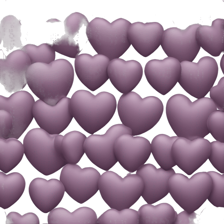 Dark mauve matte heart emoji