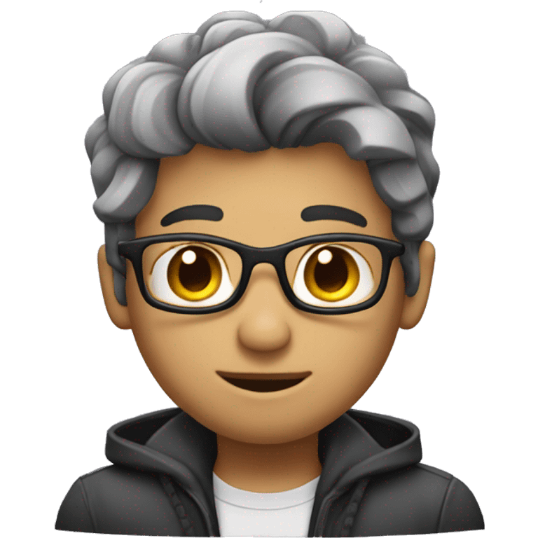 software developer with silcy black hair  emoji