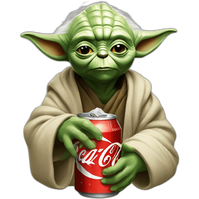 yoda drinking coca cola emoji