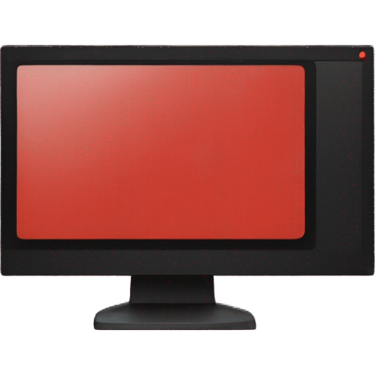 Desktop Monitor Red Screen emoji