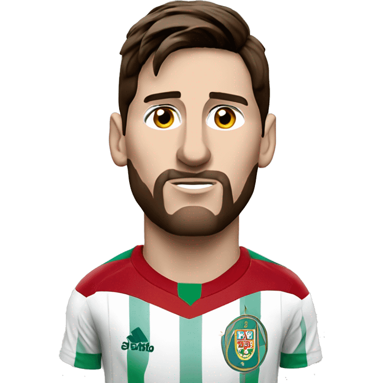 Lionel Messi wearing a portugal jersey emoji