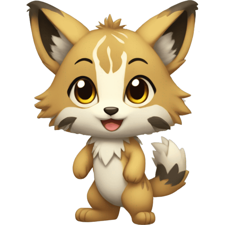 patterns, Kemono-style, Chibi, Anthro-Fur-Sona-Fakémon, Full Body emoji