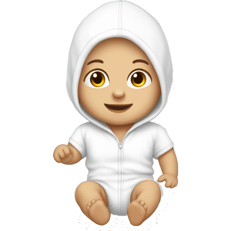 White Baby onesie  emoji