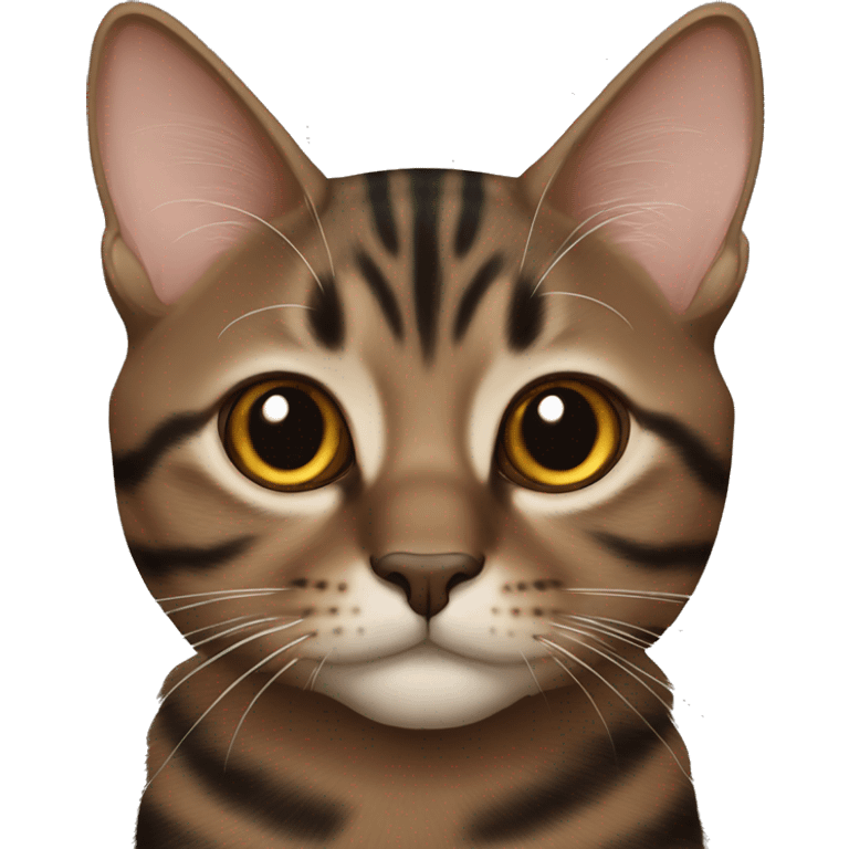 Brown black tabby cat Scottish straight  emoji