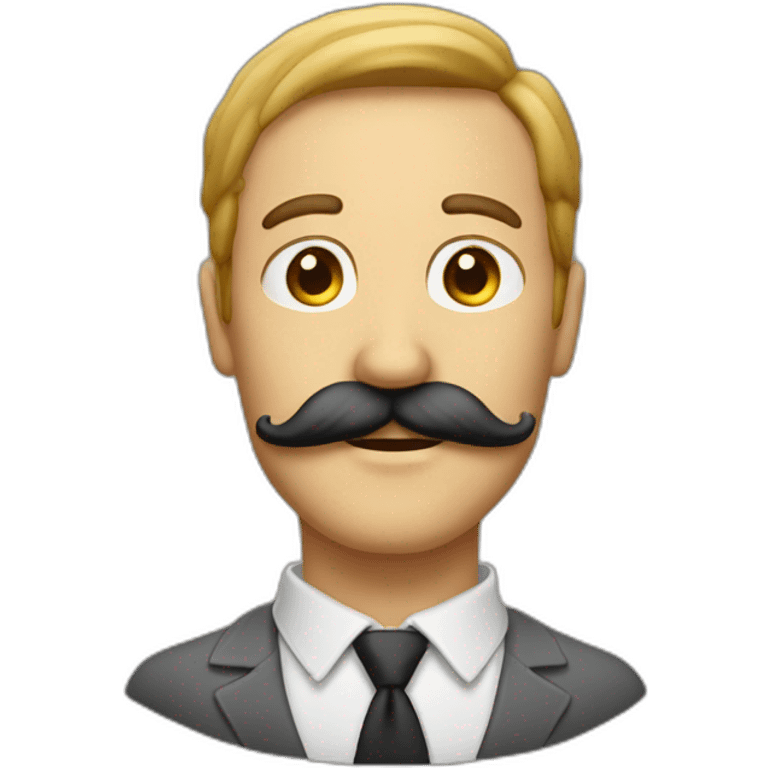 Personne avec une moustache carre emoji