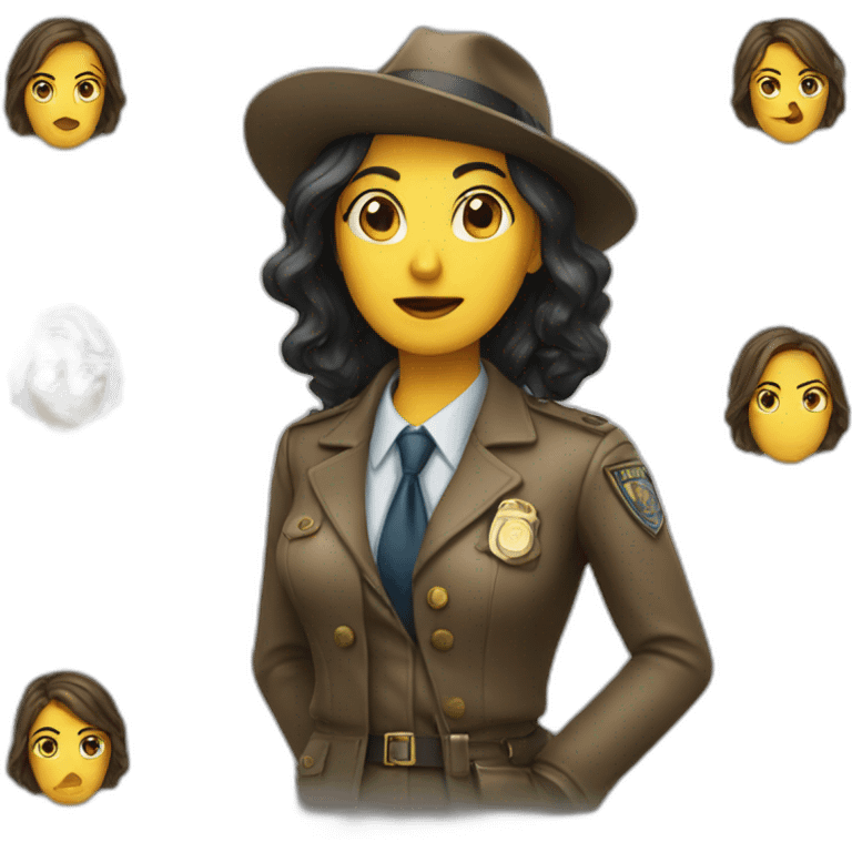 fraud detective women emoji