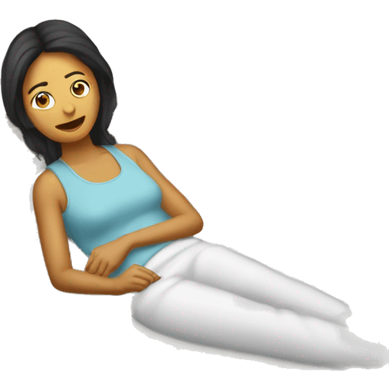 Mujer recostada en la cama emoji