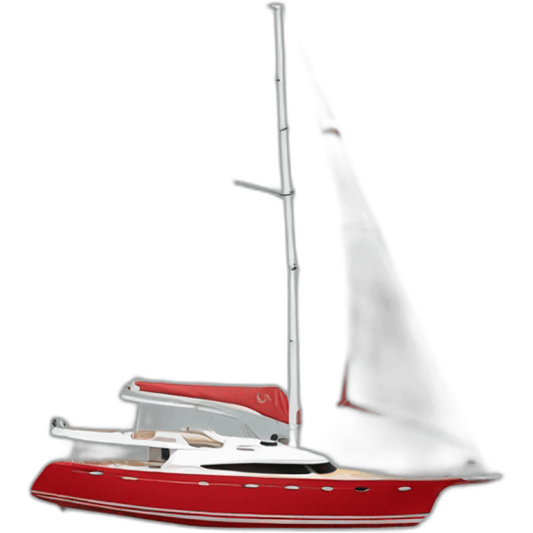 Yacht red color emoji