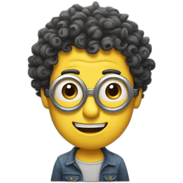 minion with curly hair and one eye emoji