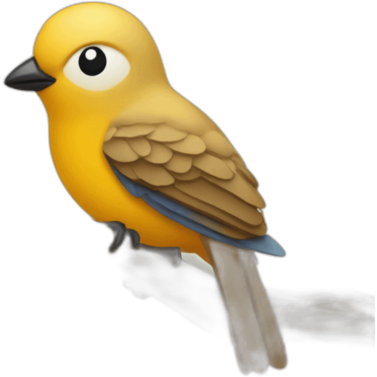 Oiseau sur un arbre emoji