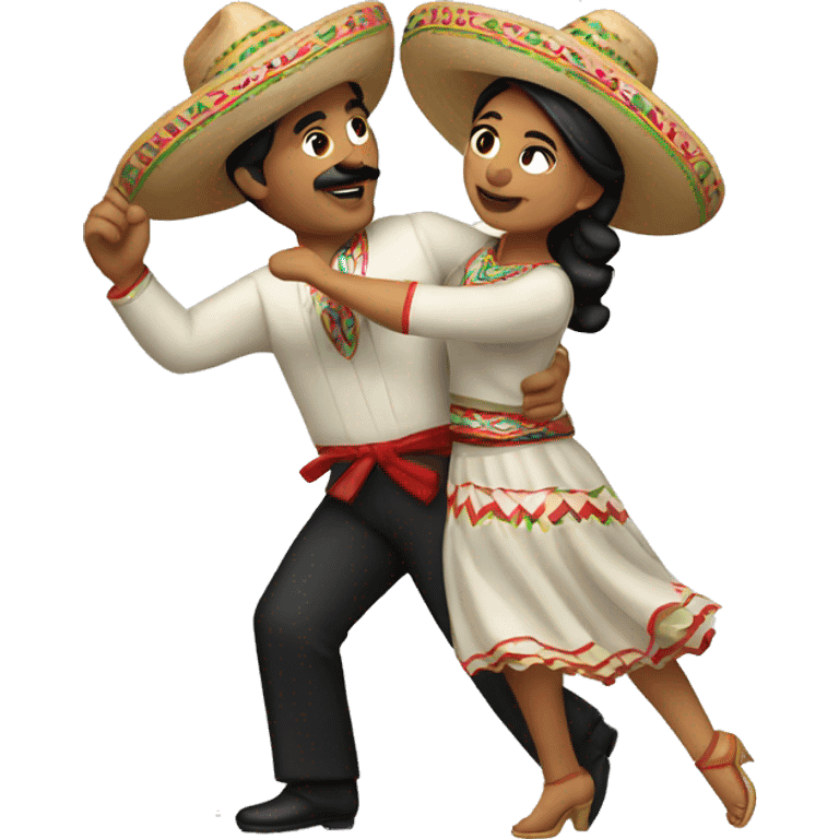 Mexican couple dancing emoji