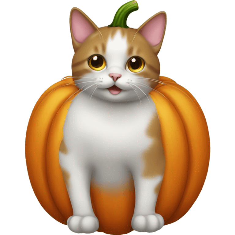 Cat in a pumpkin  emoji