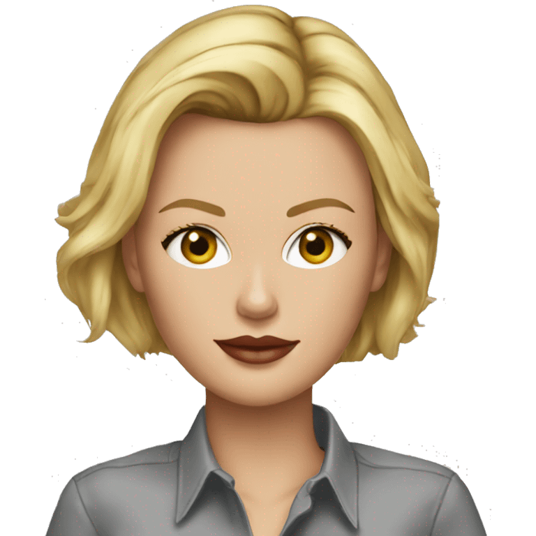 ultra realistic charlize theron wearing shirt emoji