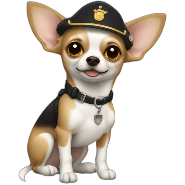 Chihuahua blanc poilu taché emoji