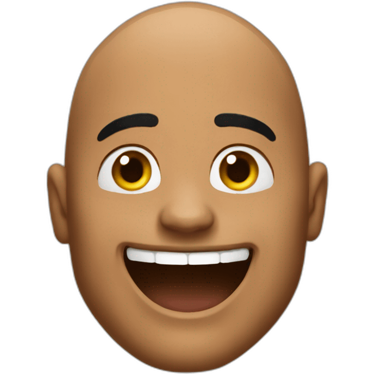 The rock smiling emoji