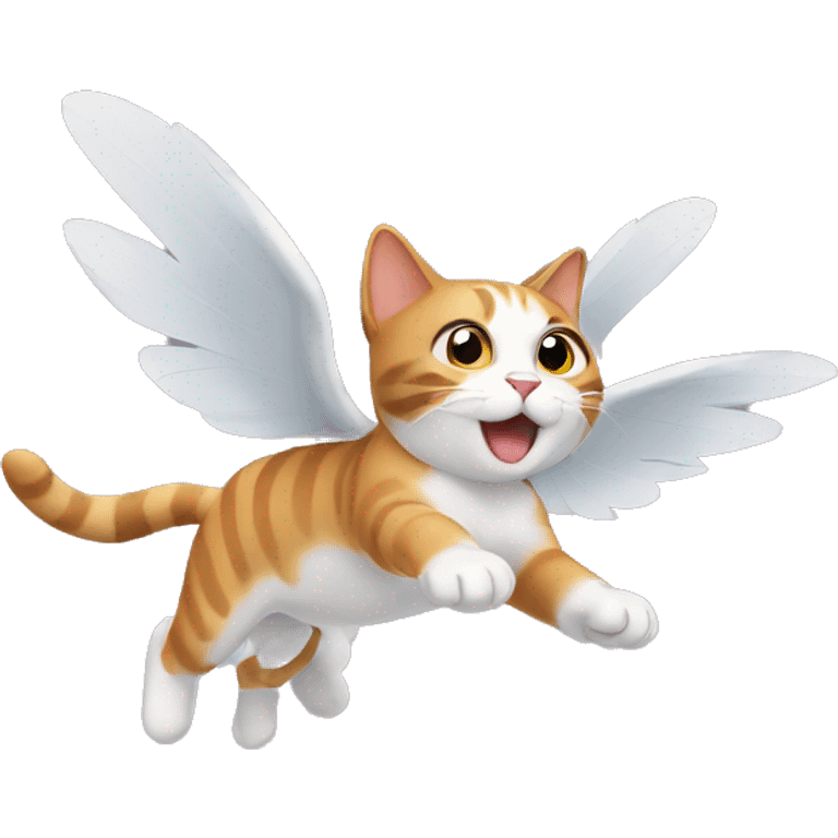 cat flying emoji