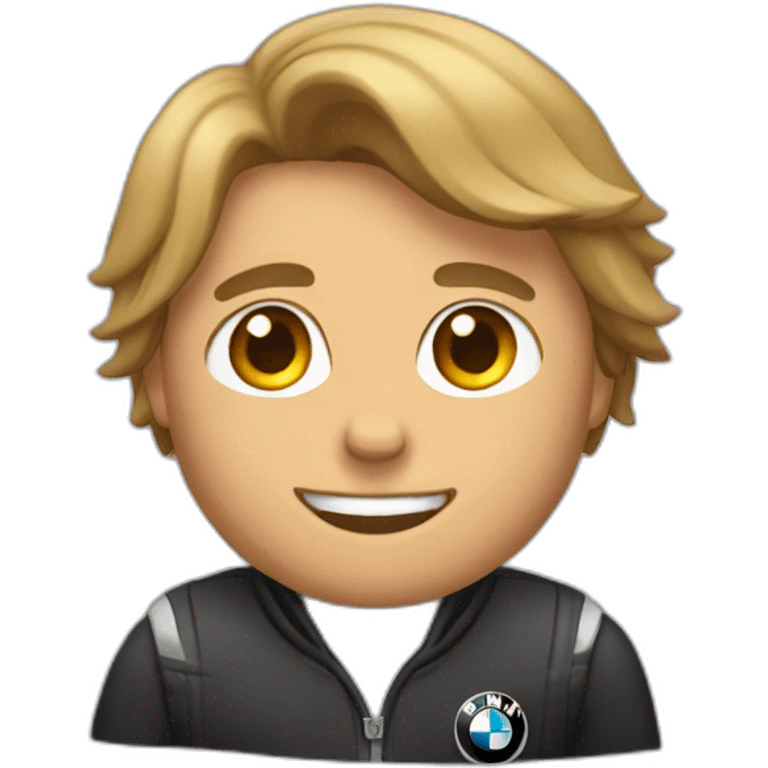 My finish boyfriend sitting in a bmw car emoji