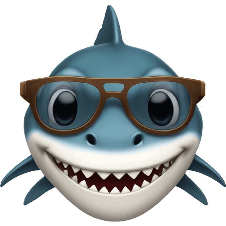 Shark whit Glasses emoji