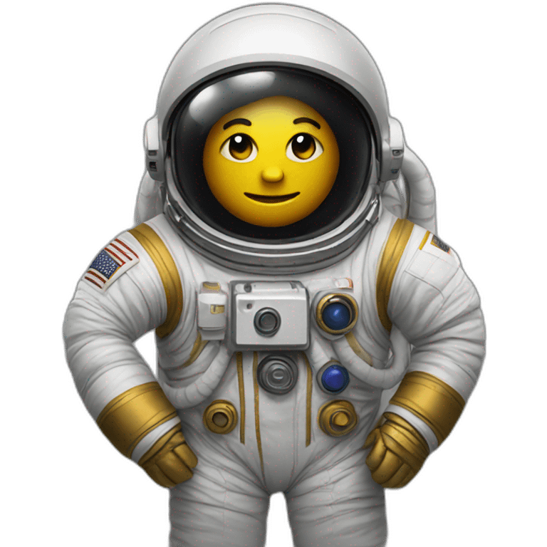 Astronaut and black gold emoji