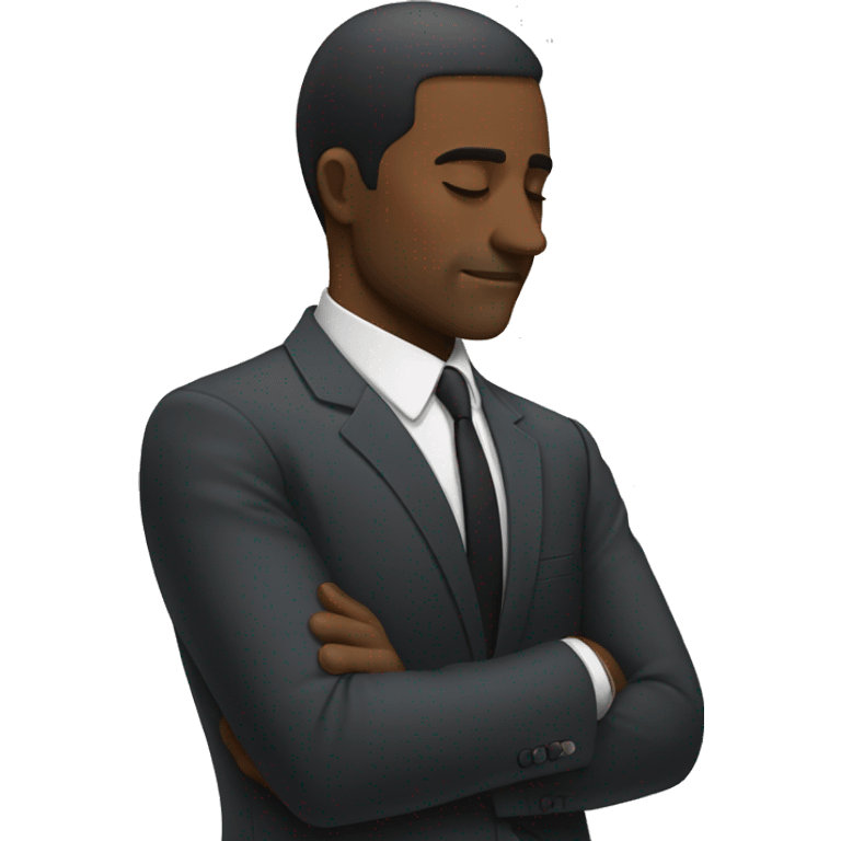 man in suit napping emoji