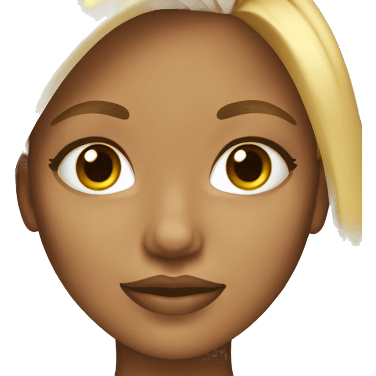 Golden skin girl with blonde hair  emoji