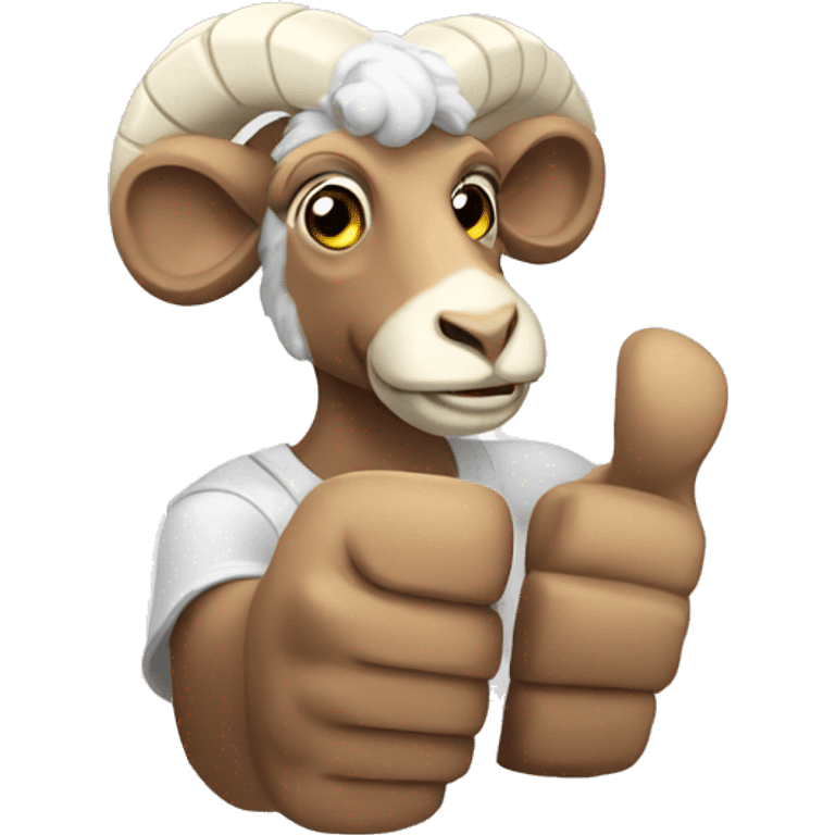 Humanoid ram giving a thumbs up emoji