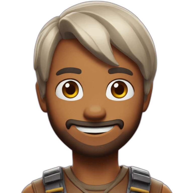 Marron qui joue à fortnite emoji