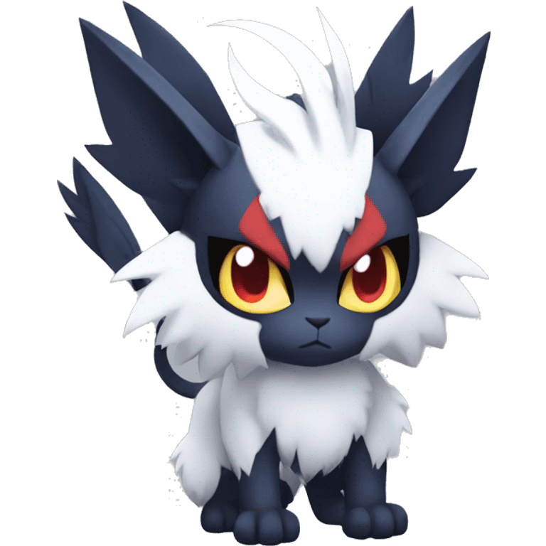 Edgy Cool Kawaii Litten-Absol-Pokémon Full Body emoji