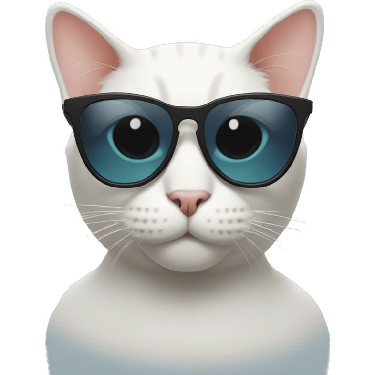 Cat with sunglasses high  emoji