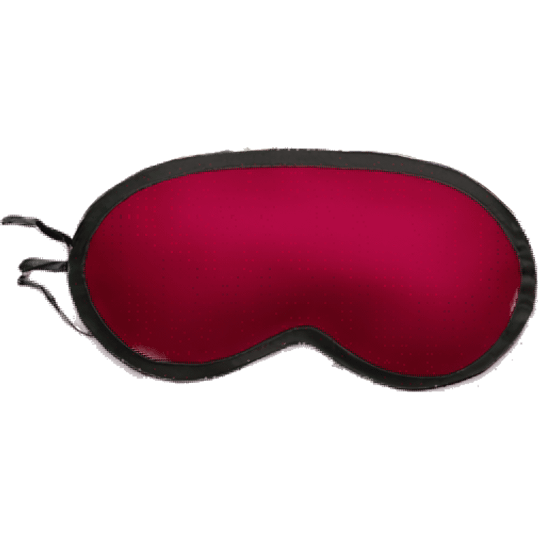 Bordeaux red silk eye mask emoji