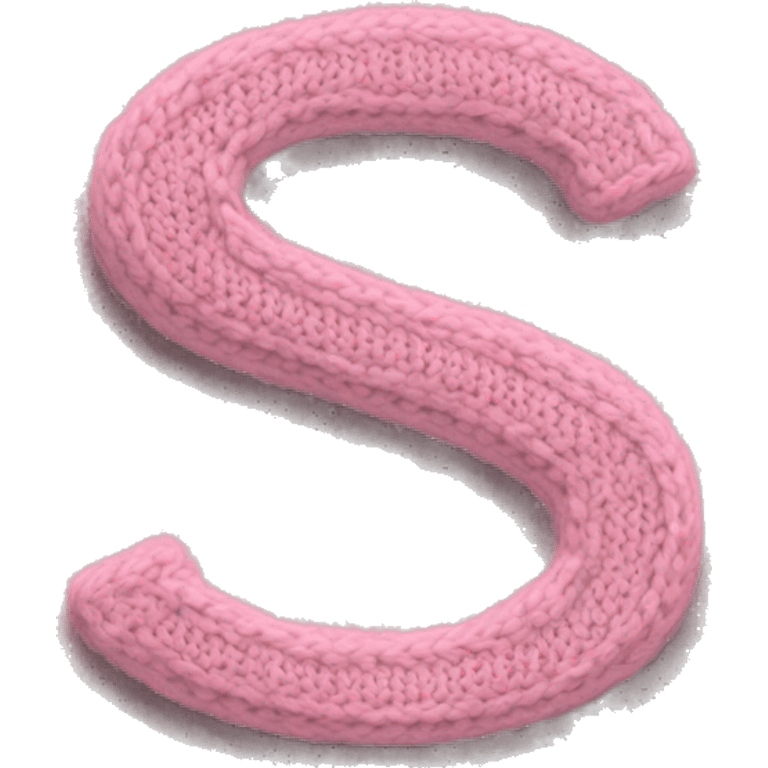 Light Pink knitted Letter S emoji