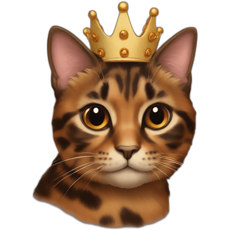 Cat tortoiseshell crown emoji