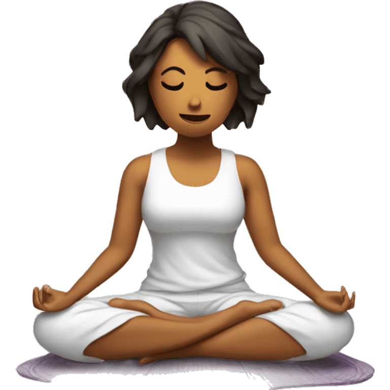 Chica meditando emoji