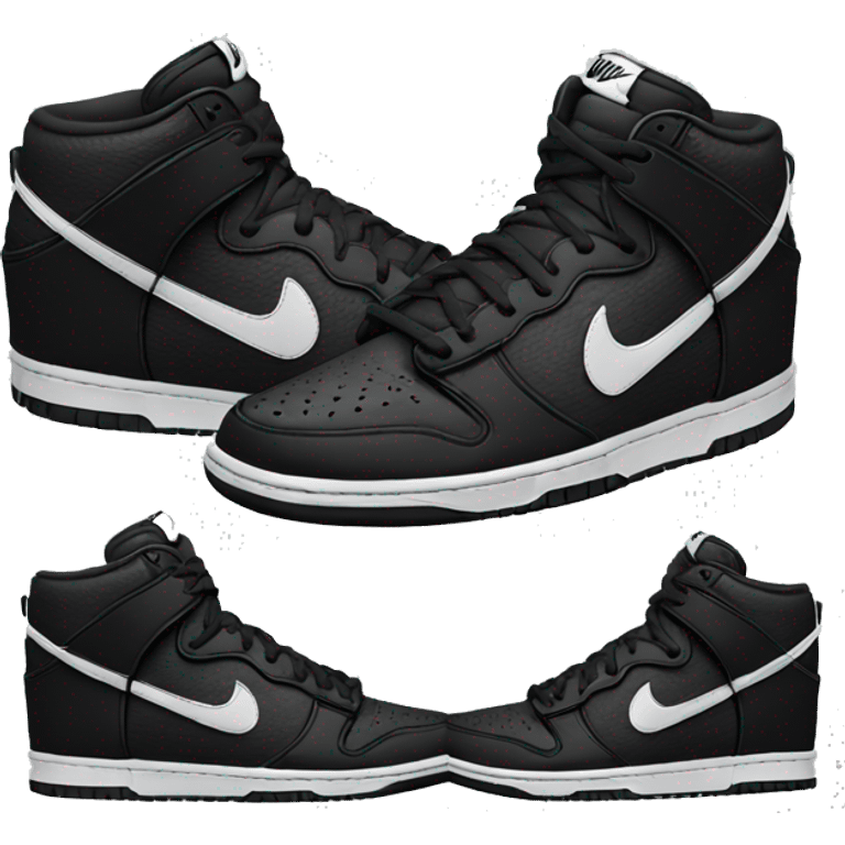 black nikes dunks emoji