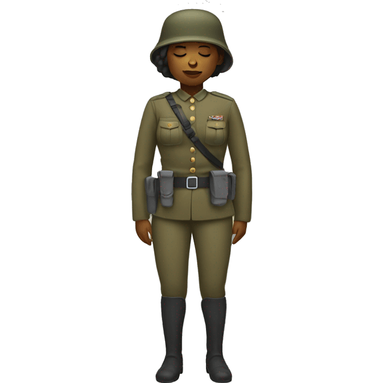 sleeping woman soldier  emoji