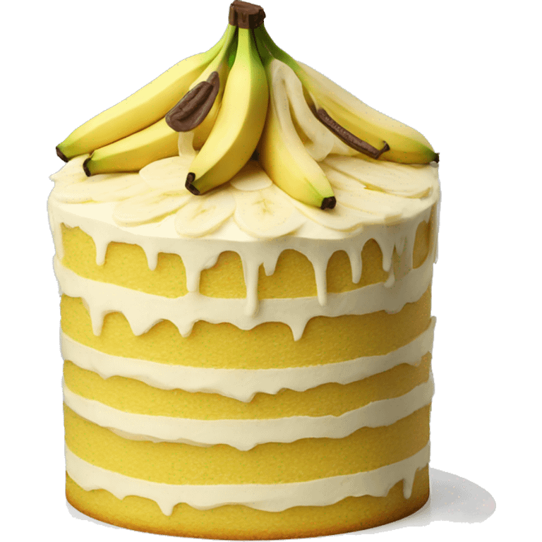 Realistic banana layered cake emoji