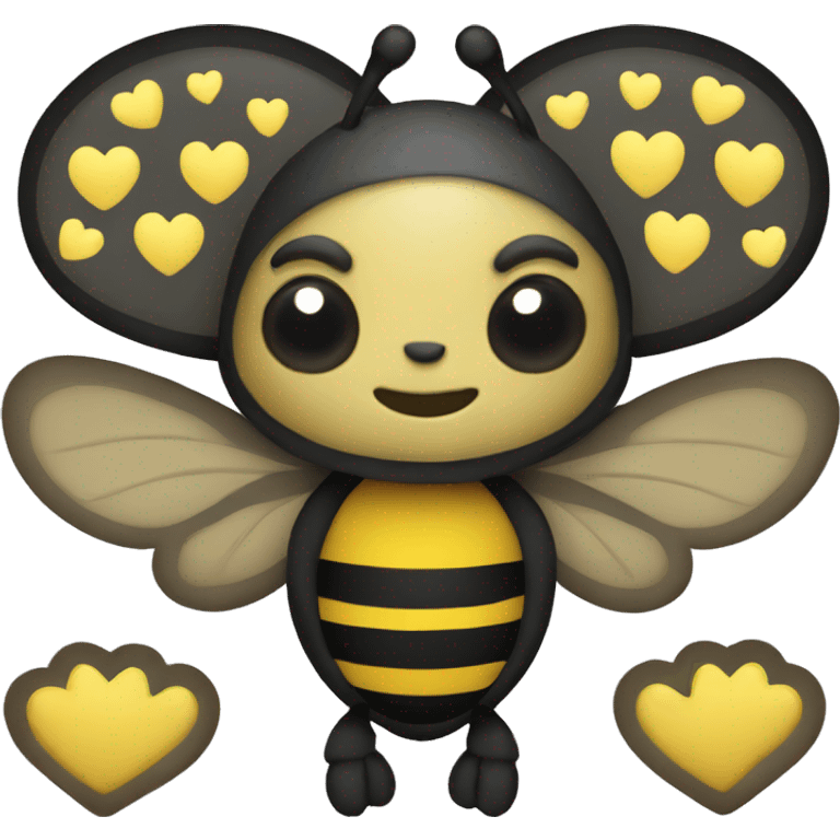 bumblebee with hearts  emoji