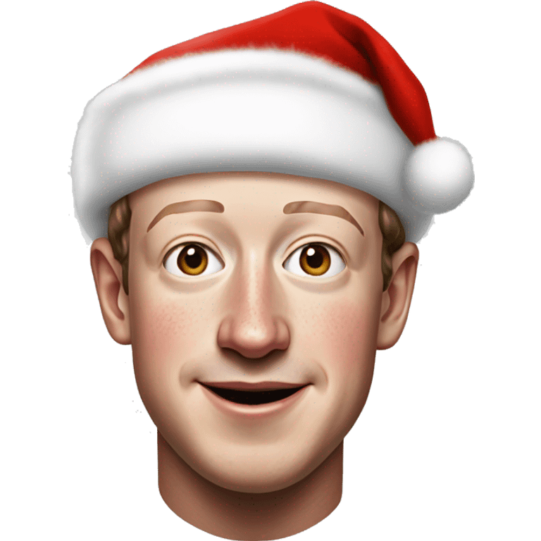 Mark Zuckerberg as santa claus emoji