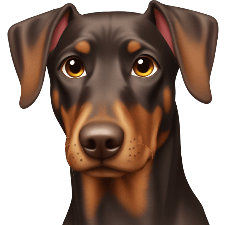 Brown Dobermann emoji