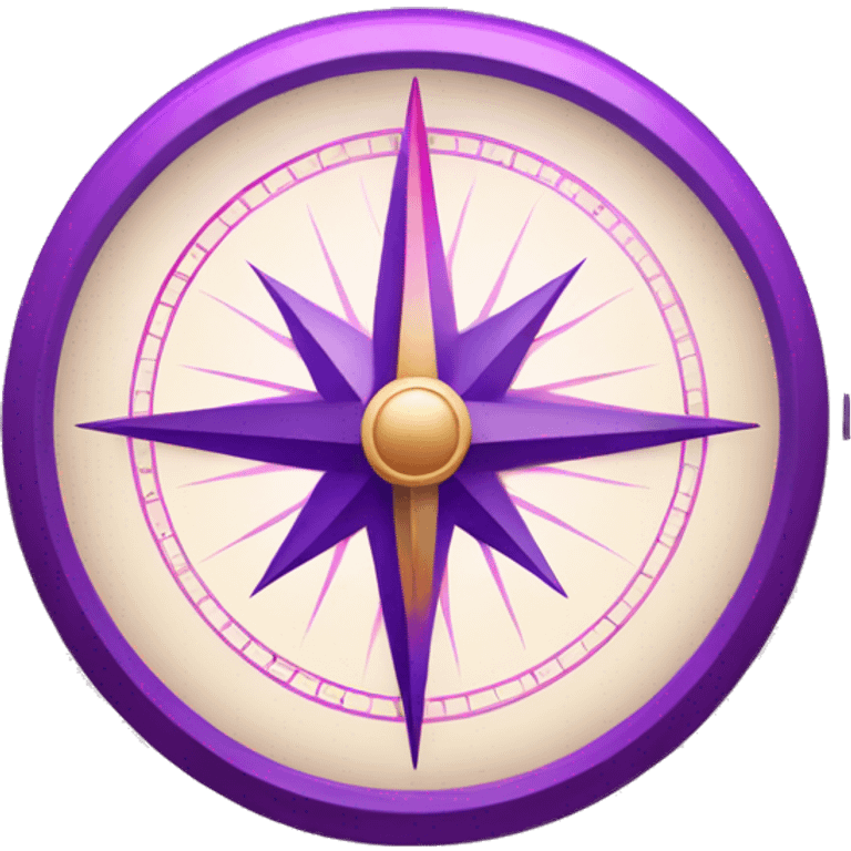 Beautiful compass with purple and pink grading emoji